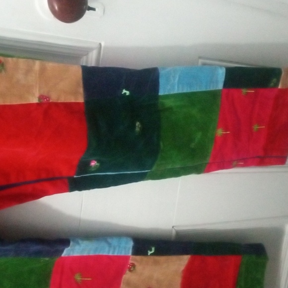 Lilly Pulitzer Multicolor Patchwork  Corduroy Pants - Picture 5 of 11